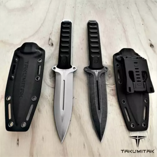 Takumitak 11" G10 Full Tang 4.71mm D2 Blade Molle Kydex Sheath Fixed Blade Knife