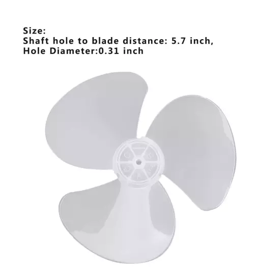 12/14/16/20 Inch Plastic Fan Blade Replacements for Standing Fan Table Fanner