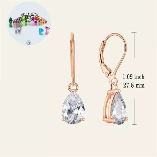 Fashion Cut Zircon Water Drop Stone Earrings For Women Wedding Party Jewelry 