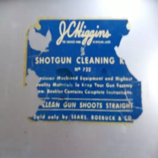 JC Higgins Shotgun Cleaning Kit No 722 sold only by Sears, Roebuck & Co.