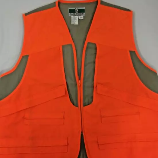 Game Winner Sportswear Hunting Vest Blaze Orange and Tan Size Large 42-44