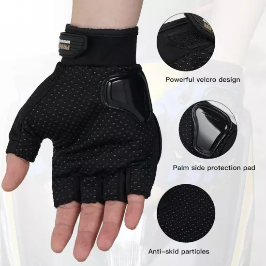 Motorcycle Half Finger Gloves Anti-fall Outdoor Sports Four Seasons Non-slip