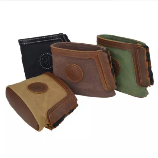 Leather Canvas Gun Cover Rifle Recoil Pad Butt Protector For Rifle and Shotgun