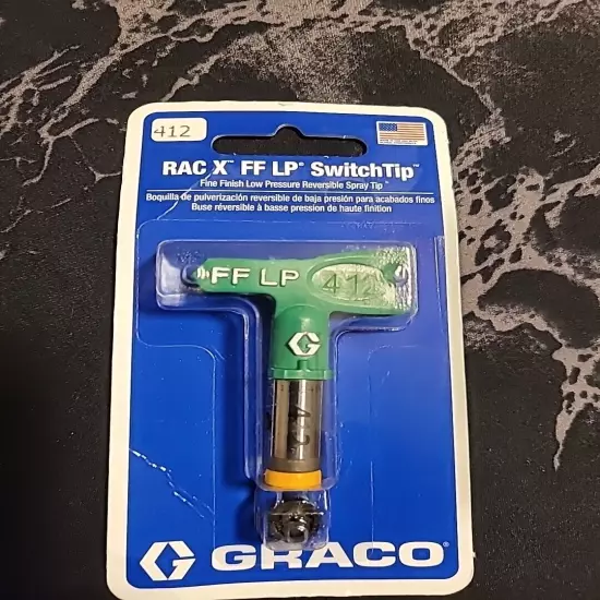 Graco FFLP412 Fine Finish Low Pressure Reversible Tip RAC X FFLP SwitchTip 412