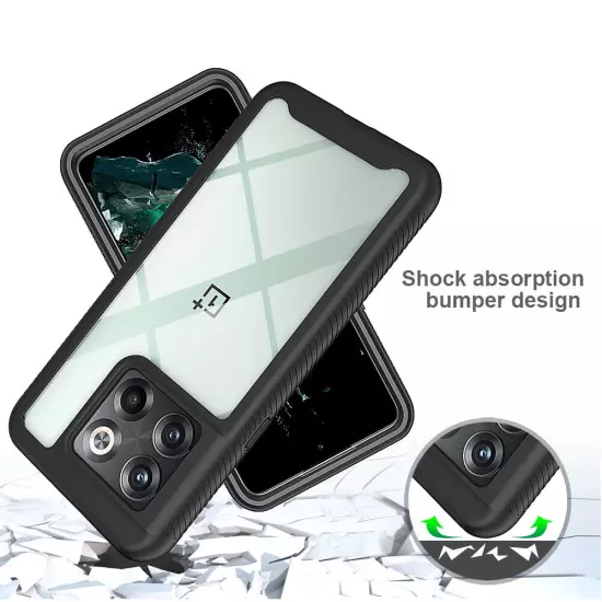 For OnePlus 10T Full Body Rugged Clear Shockproof Case Cover + Screen Protector