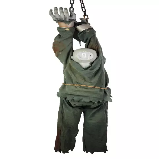 Hanging Prisoner Halloween Haunted House Prop Animatronic Spooky Zombie