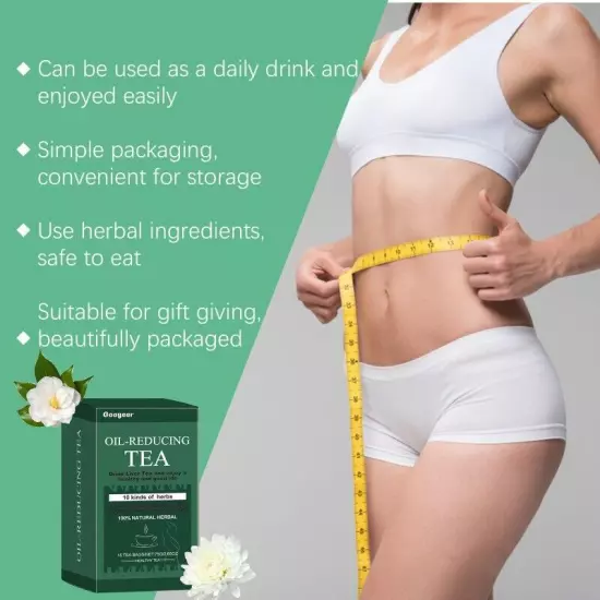 Oil-Reducing Tea-10 Herbal with Excellent Formula, Oil Cleansing Tea for Liver