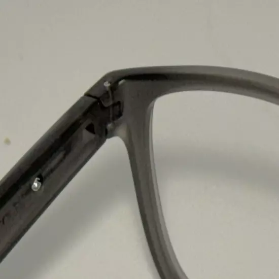 OAKLEY TRILLBE X FRAMES - GRAY SMOKE TRANSLUCENT WITH BLUE ICONS EYEGLASSES