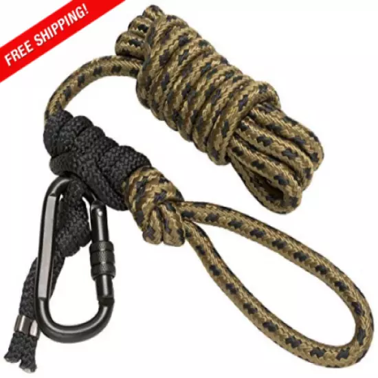 Safety System Rope-Style Tree Strap for Tree-Stand Hunting And Climbing, Single 