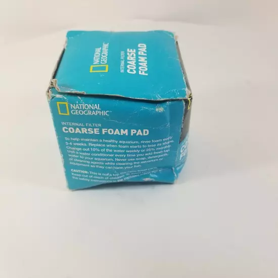 National Geographic Coarse Foam Pad New In Box Internal Filter