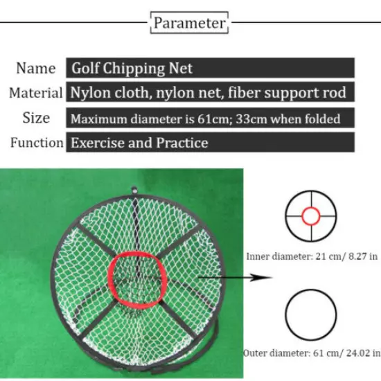 1 X Foldable Golf Chipping Net Nylon Collapsable Indoor Portable Golfing Target