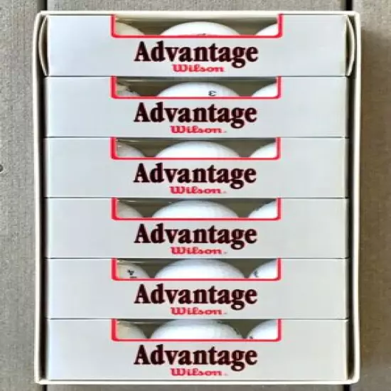 Vintg. Box 18 New WILSON ADVANTAGE Golf Balls NOS Unused EXCELLENT new-in-box