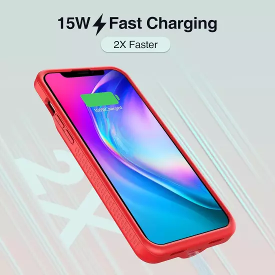 Charging Case for iPhone 12 Pro Max 15W Fast Charging Real 8000mAh Smart