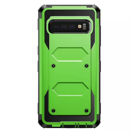 Green Case For Samsung Galaxy S10 5G/S10+/S10e Shockproof Cover / Tempered Glass