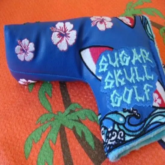 Sugar Skull Golf Hawaii Surfer very limited blade putter Headcover NEW