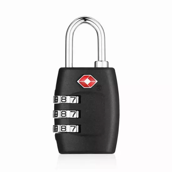 4x TSA Approved Luggage Lock Travel 3 Digit Combination Suitcase Padlock Reset