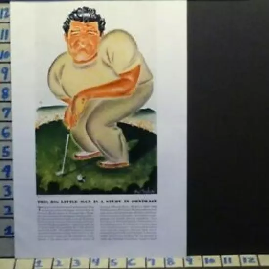 1941 GOLF MAN CARTOON CLUB HOD TAYLOR LAWSON SPORT LITTLE VINTAGE ART D14