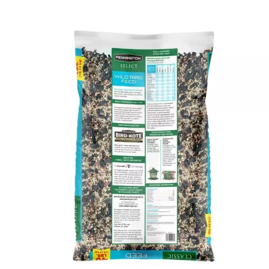 Pennington Classic Wild Bird Feed and Seed, 40 lb. Bag, Dry, 1 Pack