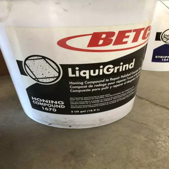 BETCO LiquiGrind 1670 Honing Compound Polished Concrete Cleaner 5 Gallon Bucket