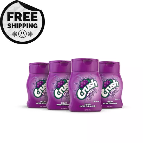 4-Pack Crush, Grape, Liquid Water Enhancer New, Better Taste! Makes 96 Drinks