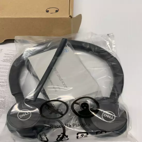 Dell Plantronics Model BW3320-M USB-A Headset Black With Box FREE SHIPPING