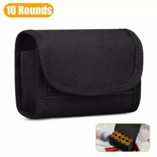 Tactical 10 Rounds Molle Ammo Pouch 12GA Shell Holder Bag Waist Cartridges Pouch