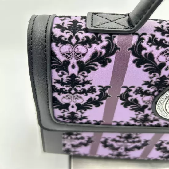 Disney Haunted Mansion Mdm. Leota Crossbody Bag Purple/Black/Silver Chain W Tags