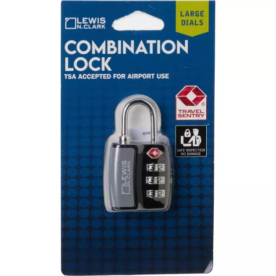 Lewis N. Clark Travel Sentry TSA-Approved Luggage Lock - Black