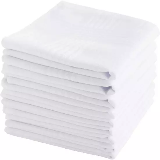 13x Handkerchiefs Cotton Classic Hankies Large Men Hankerchief Hanky Pocket Gift