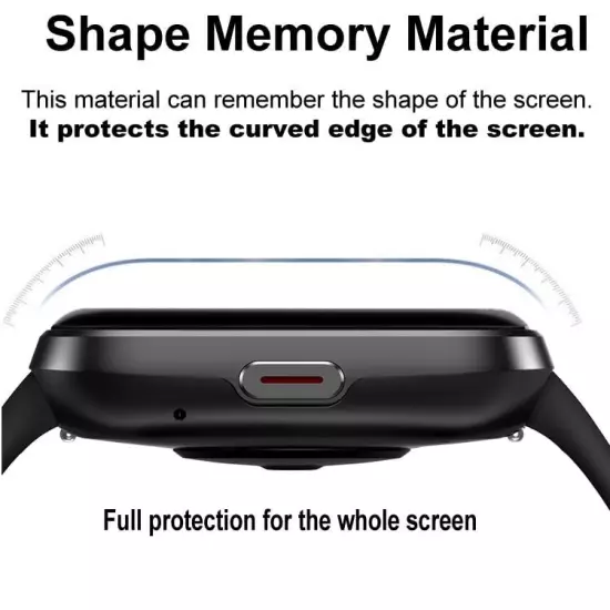 Screen Protector Compatible with ASWEE P4 1.85 inches Smart Watch, Soft TPU, 6 