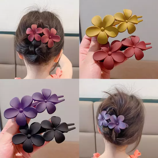 Women Girl Flower Large Duckbill Clip Hair Claw Clamp Ponytail Hairpin Barrettes