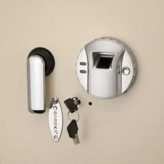 Barska Biometric Wall Hidden Safe Fingerprint Lock Security Box, AX12408