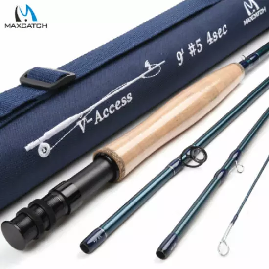 Maxcatch V-Access Fly Fishing Rod 3/5/6/7/8/9/10/12wt Fast Action Graphite IM10