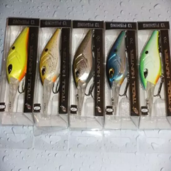 (5) 13 Troll Hunter 70 Lures ~ 11/16 oz - 12 ft.