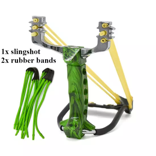 Pro Heavy Duty Slingshot Hunting Fishing Catapult High Velocity Shooting Set