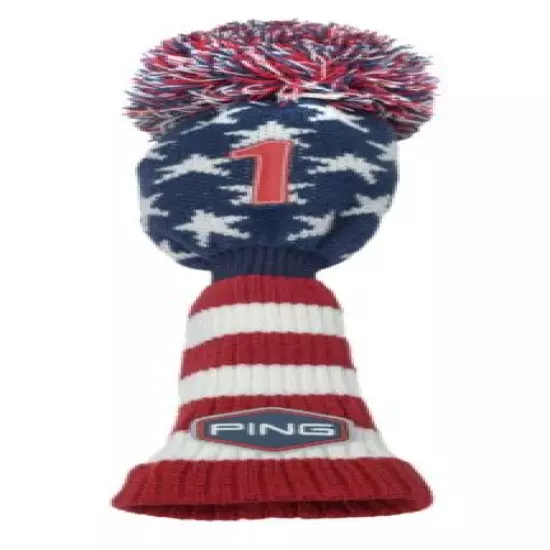 New Ping Limited Liberty Premium Driver Headcover -Red- White-Blue 