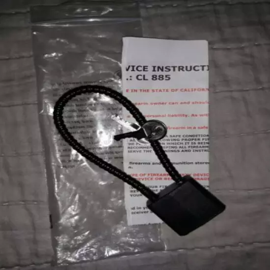 Firearm Rifle Handgun Gun Safety Cable Lock Brand New CL885