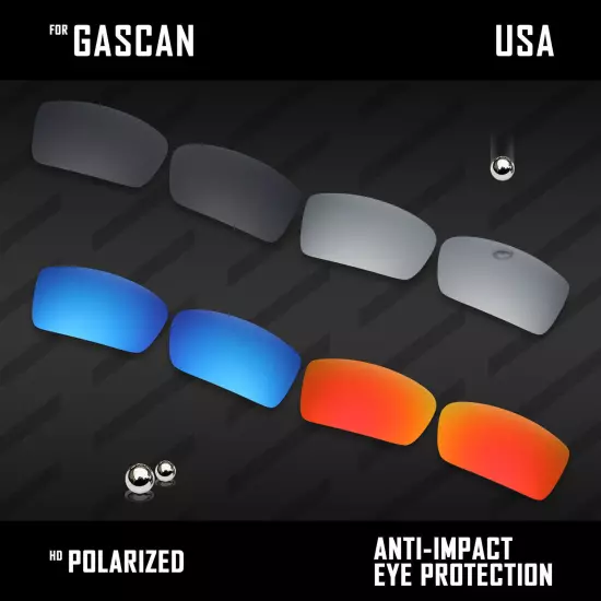 Anti Scratch Polarized Replacement Lenses for-Oakley Gascan OO9014 Options