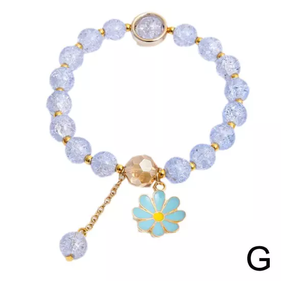 Crystal Bracelet Daisy Bracelet Beads Cute Girly Fashion Gelang Accessories C2N9