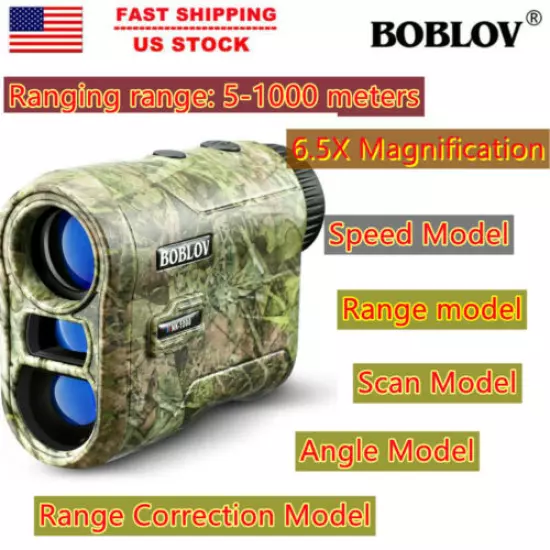 BOBLOV 6.5X 1094 Yard Waterproof Golf Range Finder Flag-Lock Rangefinder