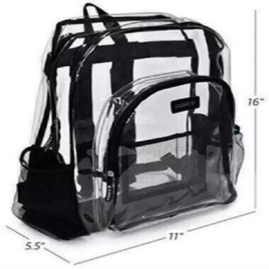 Heavy Duty Clear Backpack - Stadium Approved Transparent Design for Quick