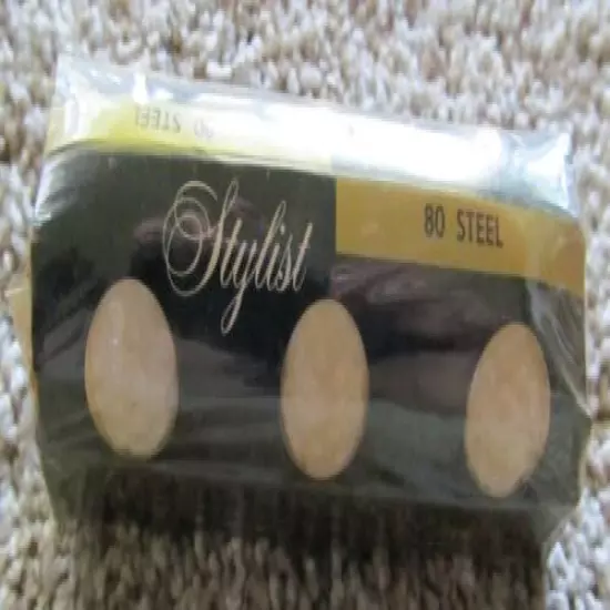 UNOPENED SLEEVE OF 3 OLDER UNUSED STYLIST 80 STEEL GOLF BALLS GREAT CONDITION