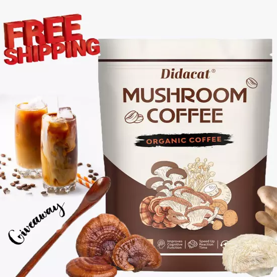 Mushroom Coffee 2024 New Organic Coffee 30 Servings in one Pack - No odor 