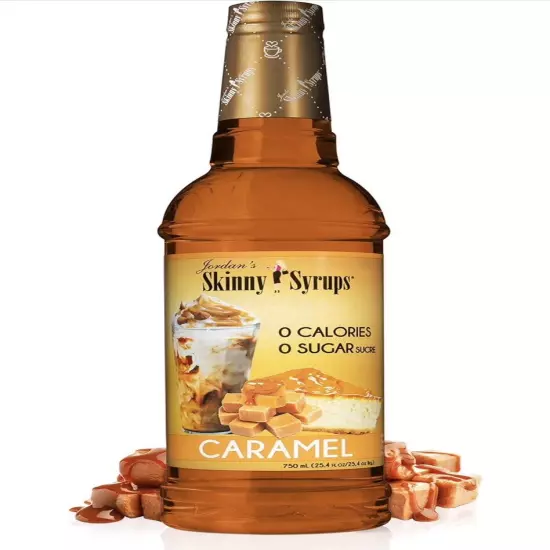 Jordan's Skinny Syrups Sugar Free Coffee Syrup, Caramel Flavor 750ml