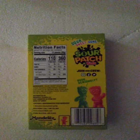 Sour Patch Kids Original Soft & Chewy Candy 3.5 oz Box