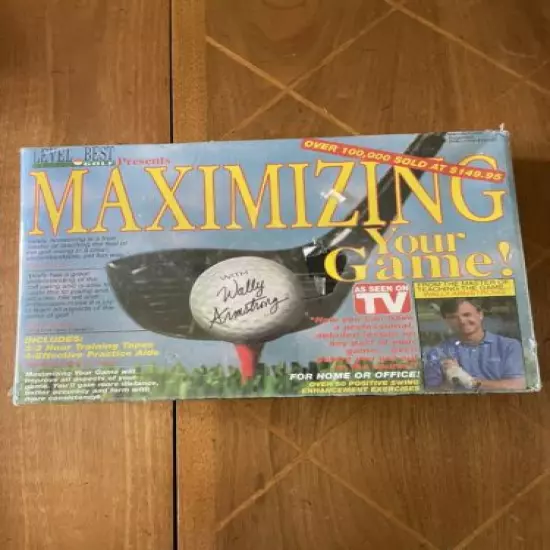 Wally Armstrong Maximizing Your Game Golf Training Aids with VHS Tapes Sealed