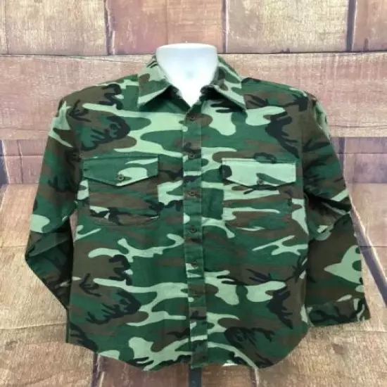 VTG Cove Creek Long Sleeve Camouflage Hunting Shirt Men’s Size L Made In USA