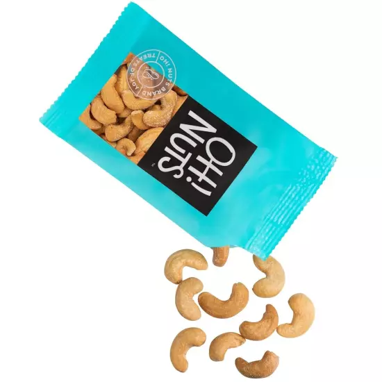 Guilt-Free Roasted Cashews - 12 Individual Packs, Perfect for All Diets