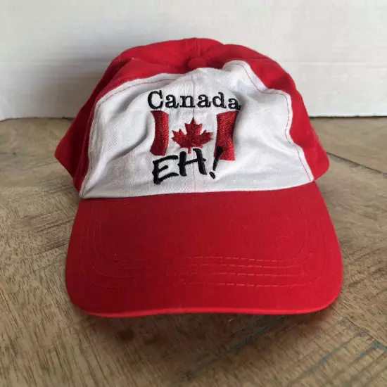 Canada Flag EH! Hat Red Hat Adjustable Adult Size Red Hat Baseball Cap