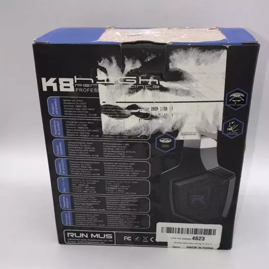 RUNMUS K8 Gaming Headset For PS4/New Xbox One/PC Headset W/Surround Sound